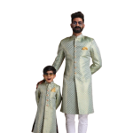 KimKhab Brocade Achkan - Buy Royal Green Golden | Jaipurio